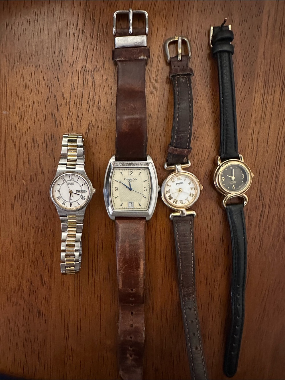 Mixed Watch Lot - Seiko, Kenneth Cole, Fossil